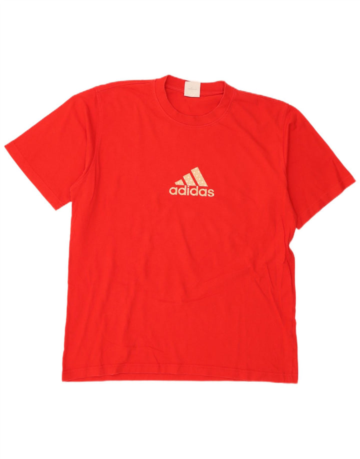 Adidas Herren Grafik T-Shirt Top Große rote Baumwolle