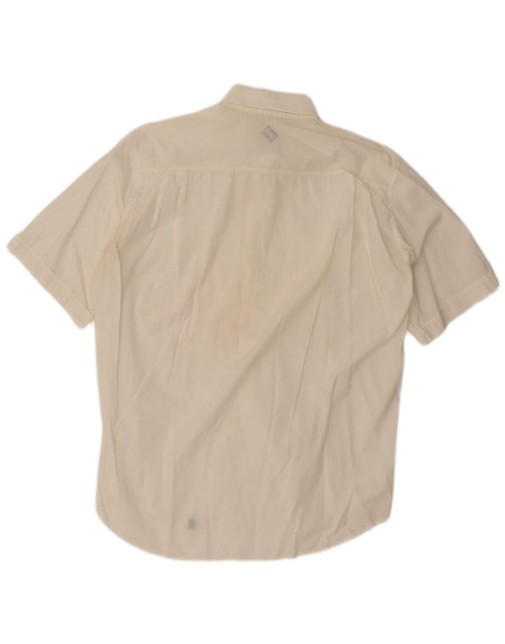 Ungaro Herren Kurzarmhemd Größe 40 15 3/4 Mittelweiß