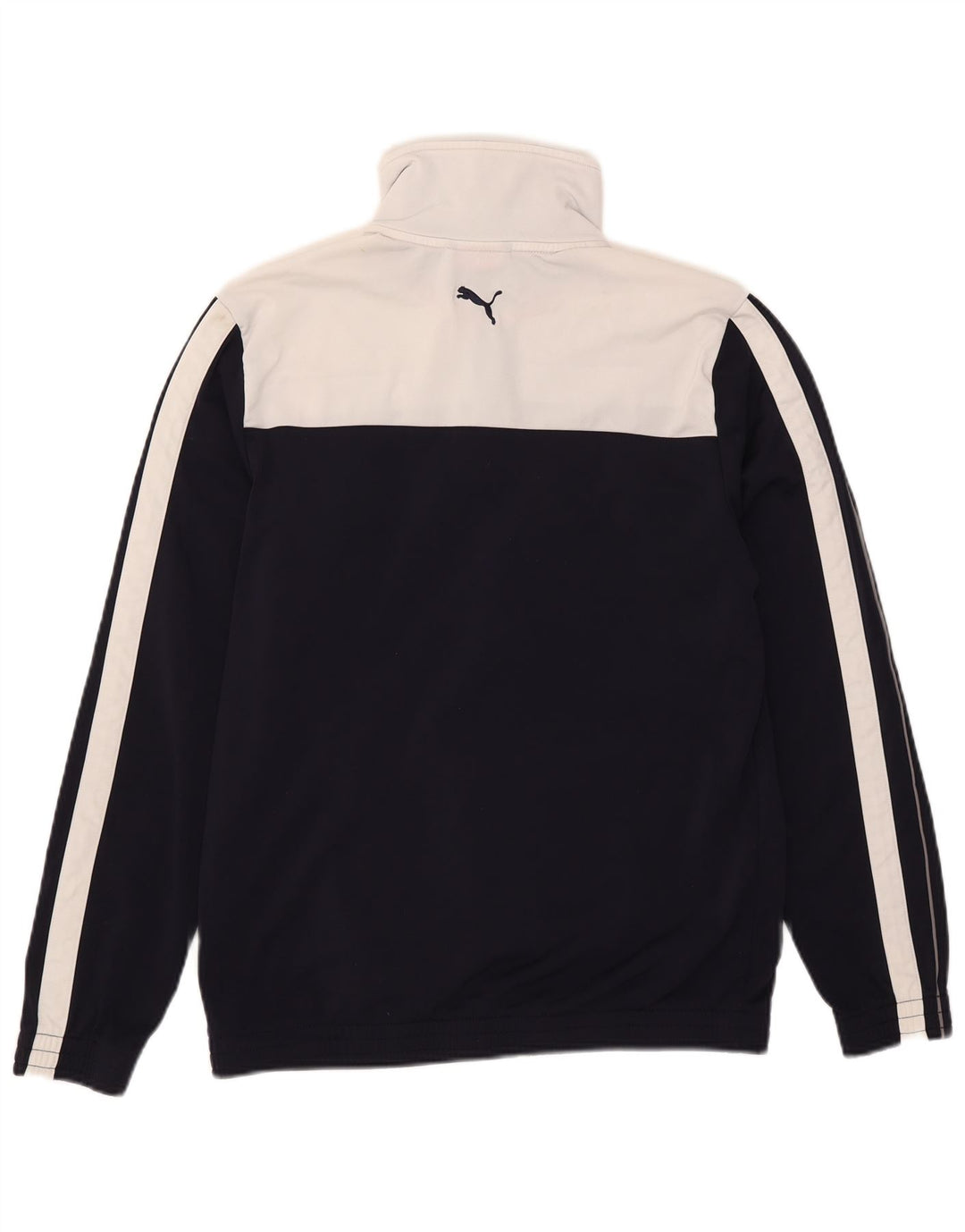Puma Herren-Trainingsanzug-Top-Jacke, mittelblaues Farbblock-Polyester