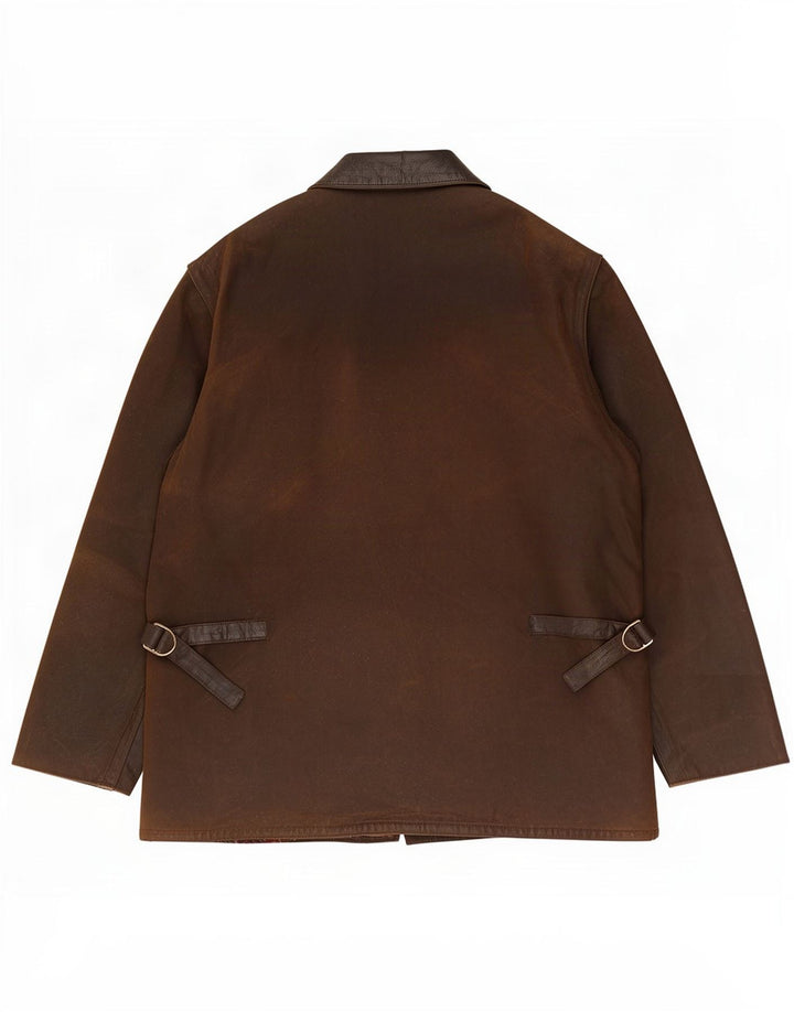 John Partridge Herrenjacke aus gewachster Baumwolle, Größe 40, Braun