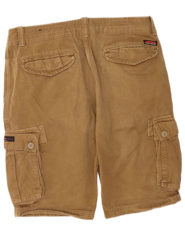 Superdry Herren Cargoshorts W34 Large Beige Baumwolle