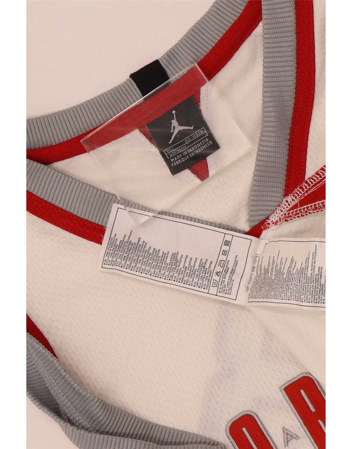 Jordan Jungen-Top mit Grafik, 12–13 Jahre, groß, weißes Farbblock-Polyester
