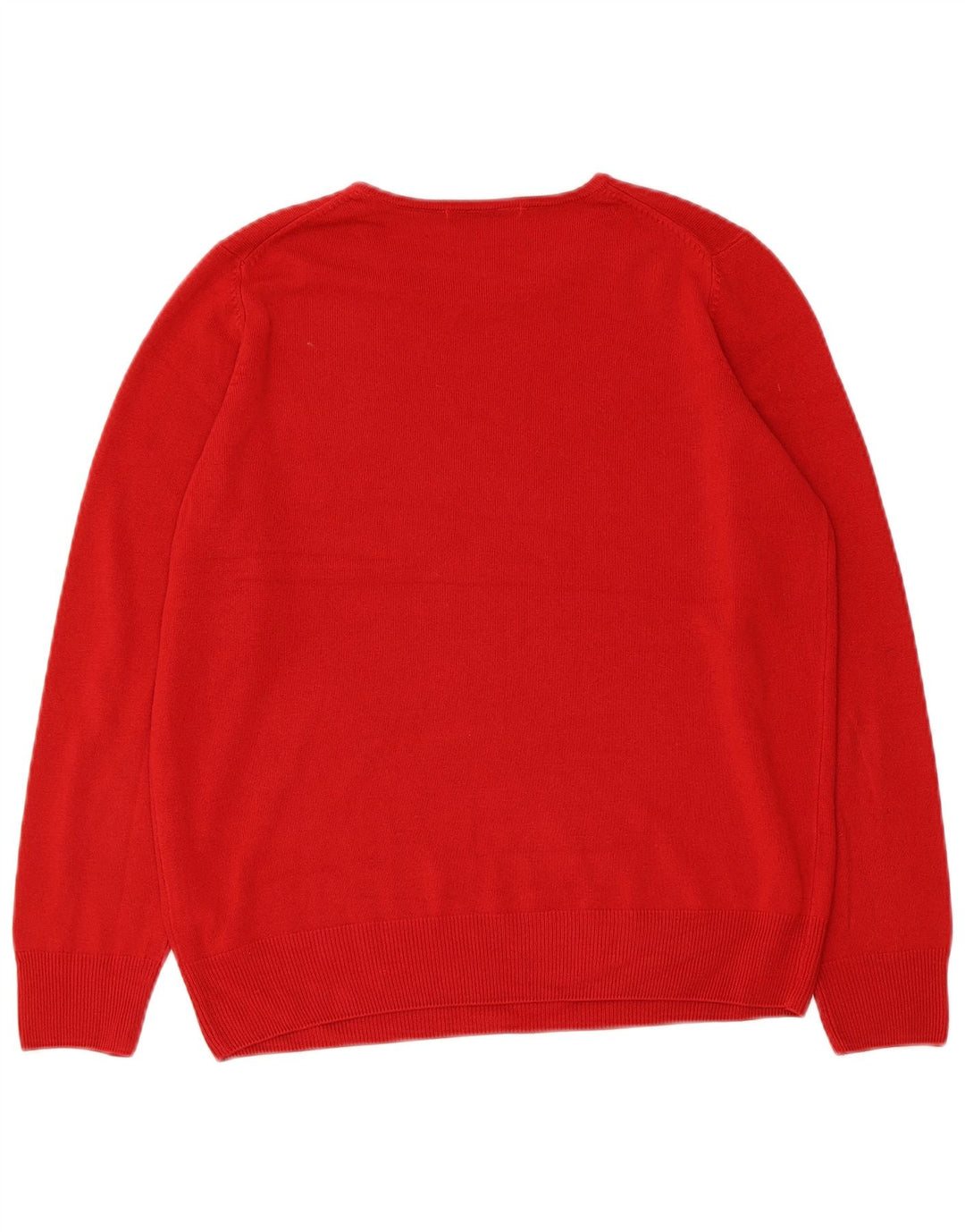 Marks & Spencer Damen Pullover mit Rundhalsausschnitt, UK 14, Mittelrot, Acryl