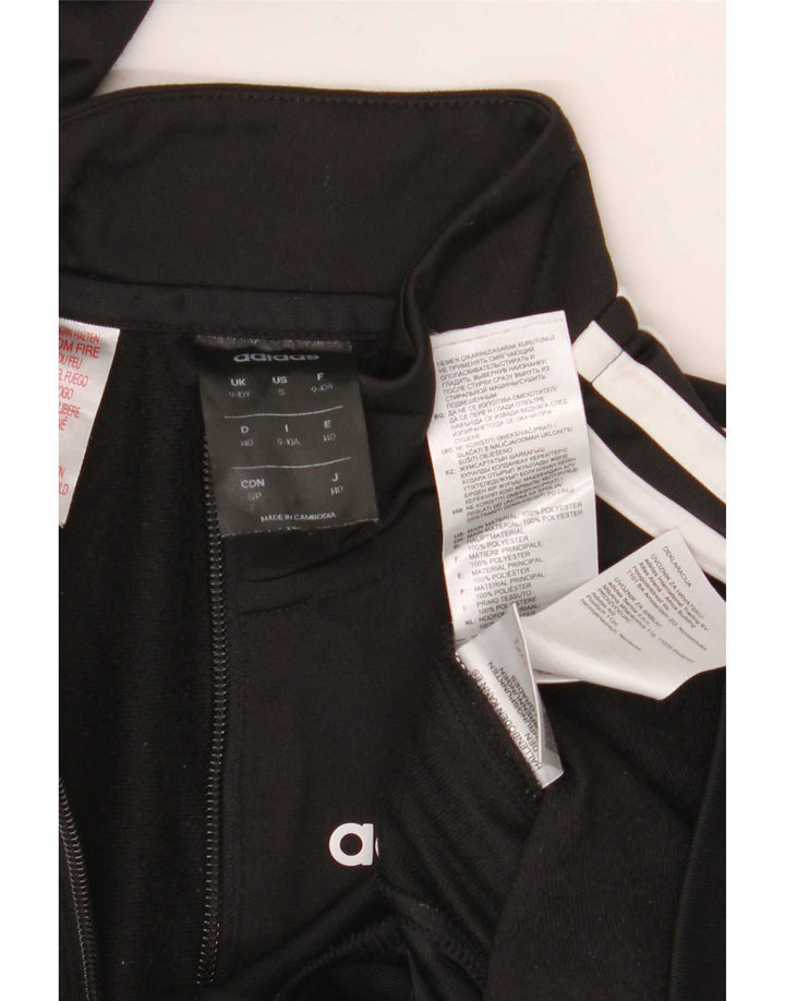 Adidas Jungen Climalite Trainingsanzug Top Jacke 9-10 Jahre Schwarz Polyester
