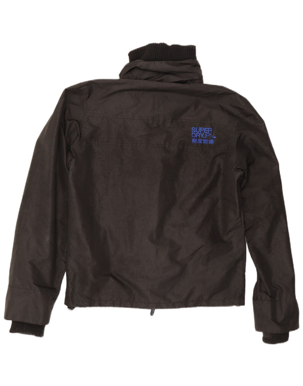 Superdry Damen Graphic Regenjacke UK 14 Medium Schwarz