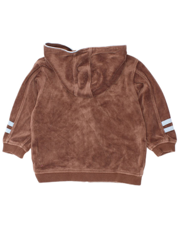 Puma Baby-Jungen Velours-Kapuzenpullover mit Reißverschluss, 18–24 Monate, braun, Farbblock