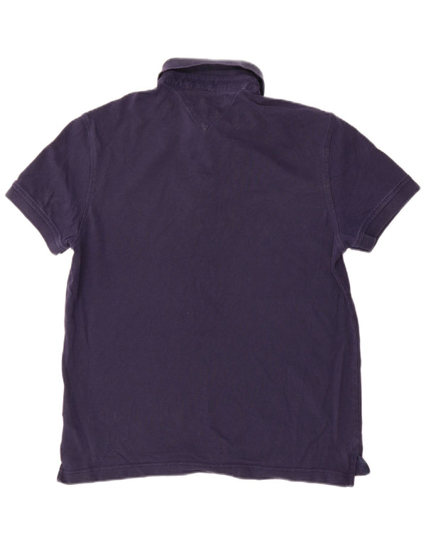 Tommy Hilfiger Mens Regular Fit Polo Shirt Small Navy Blue Cotton