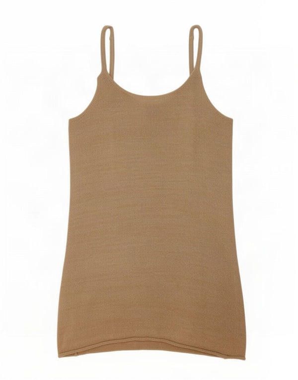 Zara Damen Slip-Kleid UK 10 Small Beige Nylon