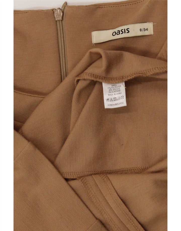 Ärmelloses, figurbetontes Damenkleid von Oasis, Größe S, Braun, Polyester