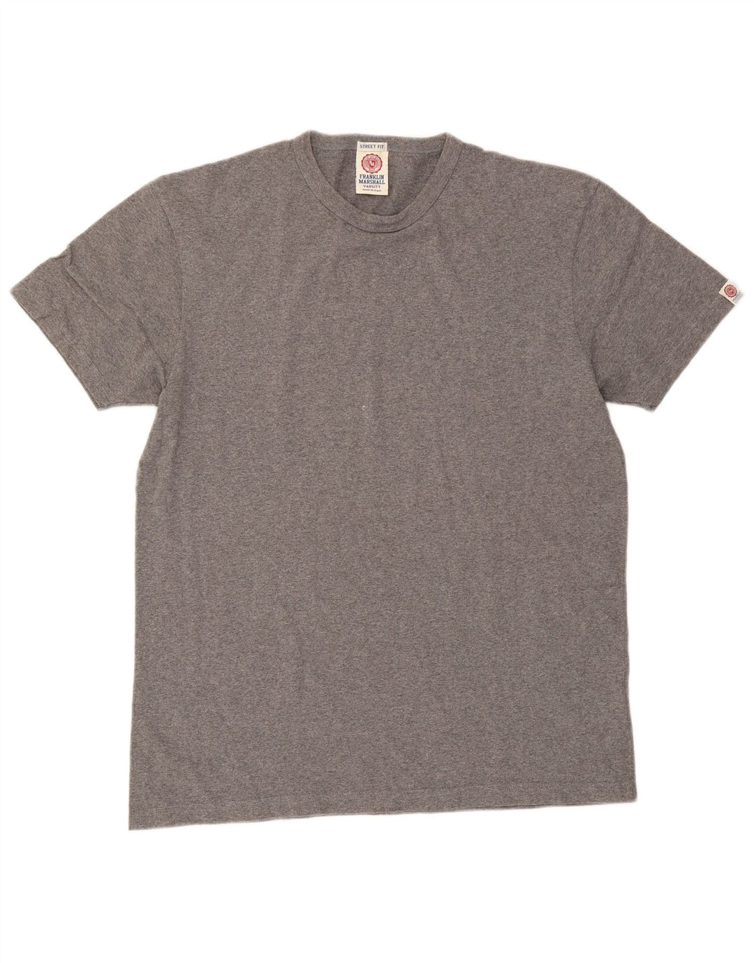 Franklin & Marshall Herren-T-Shirt-Oberteil aus mittelgrauer Baumwolle