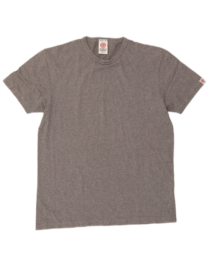 Franklin & Marshall Herren-T-Shirt-Oberteil aus mittelgrauer Baumwolle