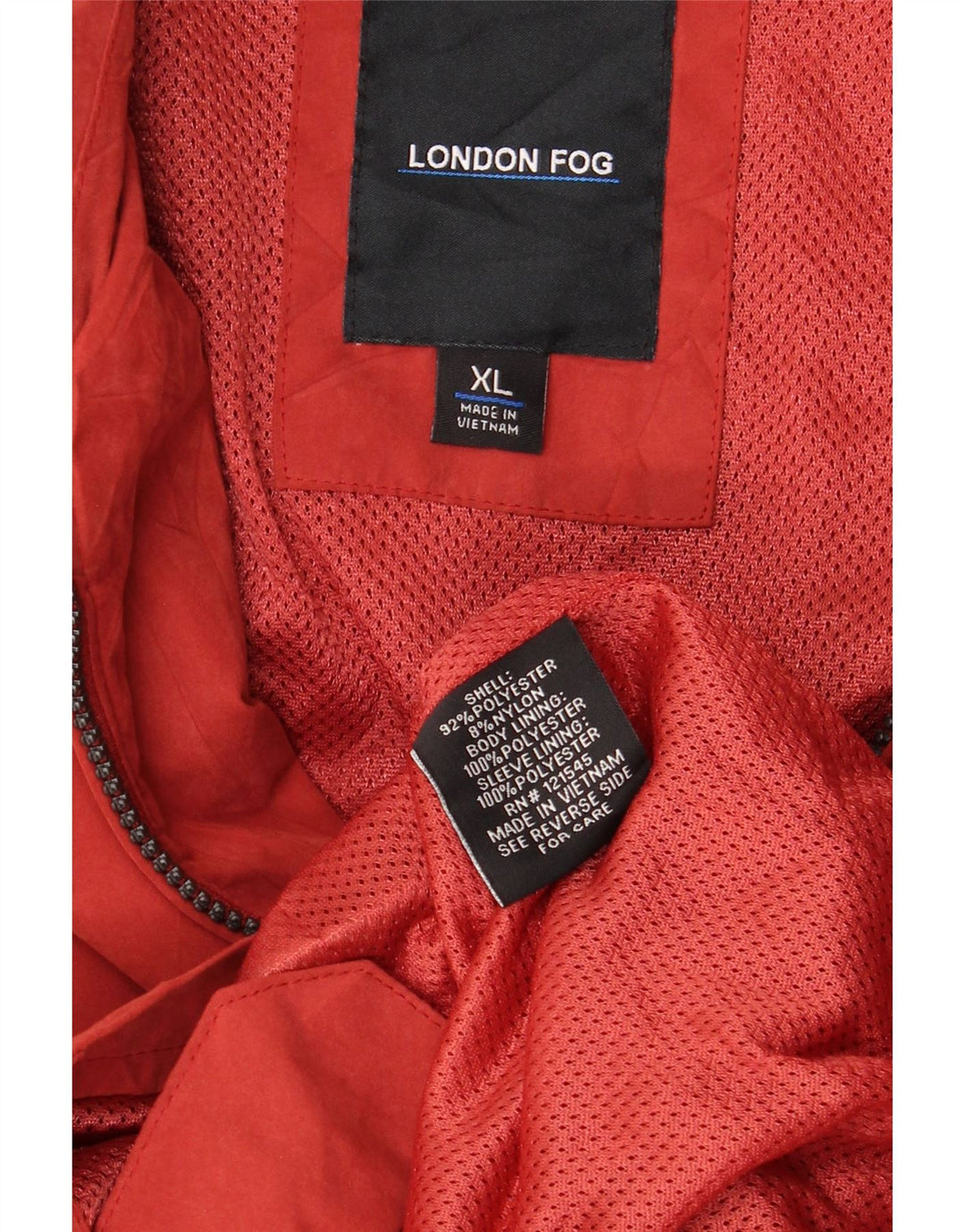 LONDON FOG Herren Bomberjacke UK 42 XL Rot Polyester