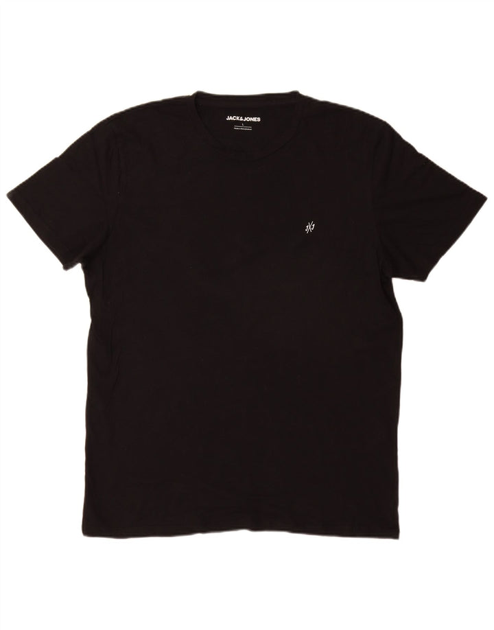 Jack & Jones Herren T-Shirt Top Large Schwarz Baumwolle