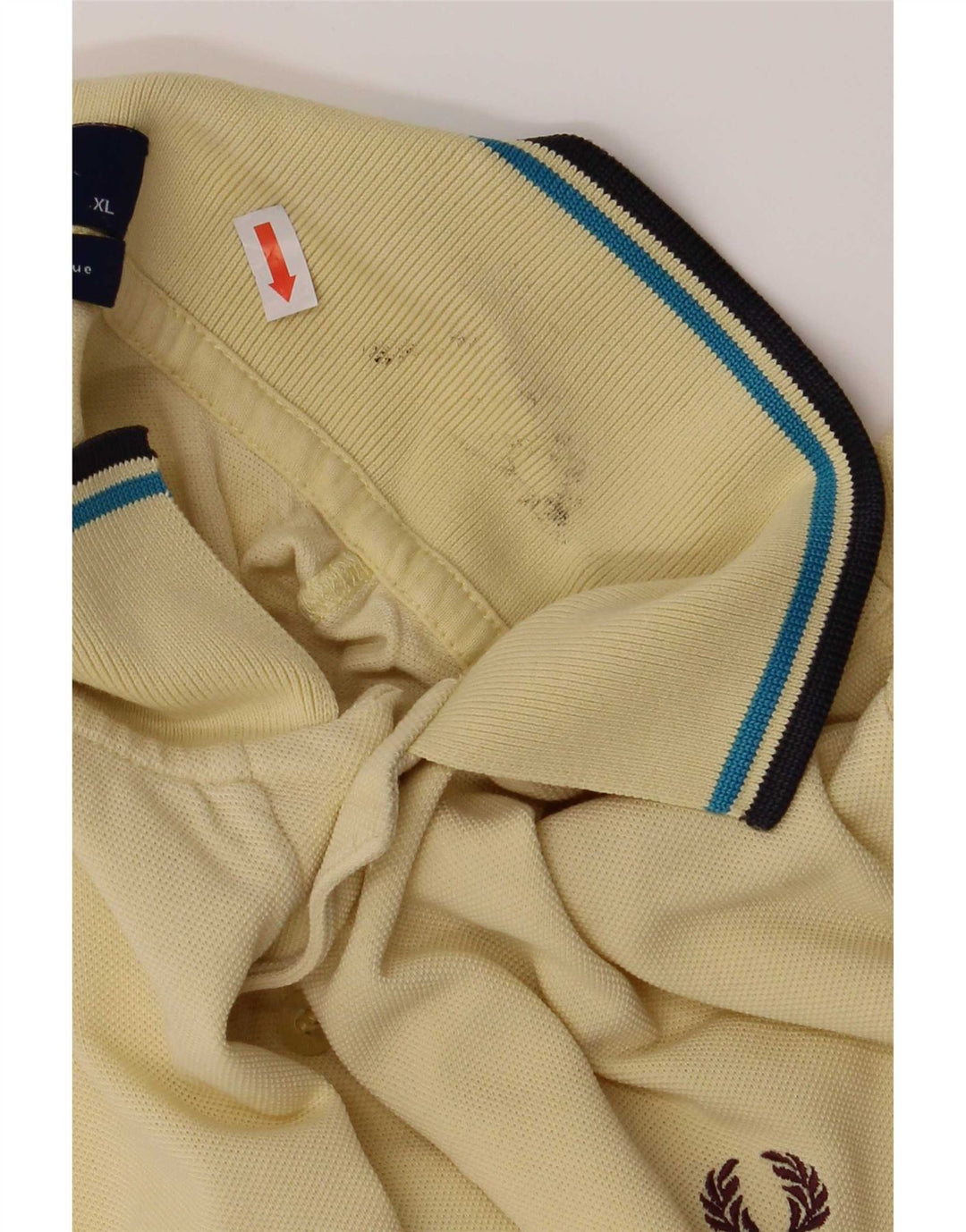 Fred Perry Herren-Poloshirt XL, gelb gestreift, Baumwolle