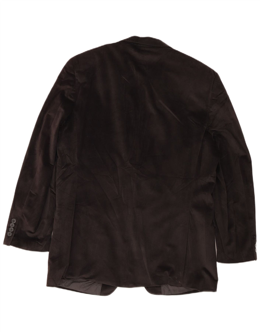 Vintage Herren lange 2-Knopf-Blazer-Jacke UK 44 2XL Schwarz Polyester