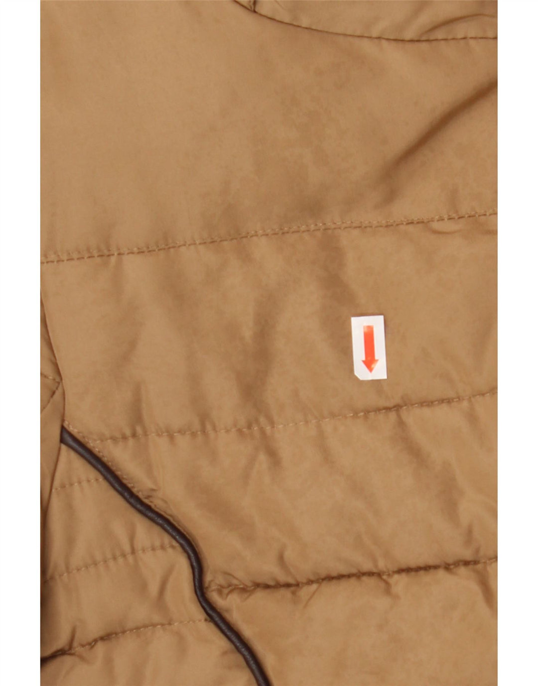 Zara Damen Wattierte Jacke UK 16 Large Braun Polyester
