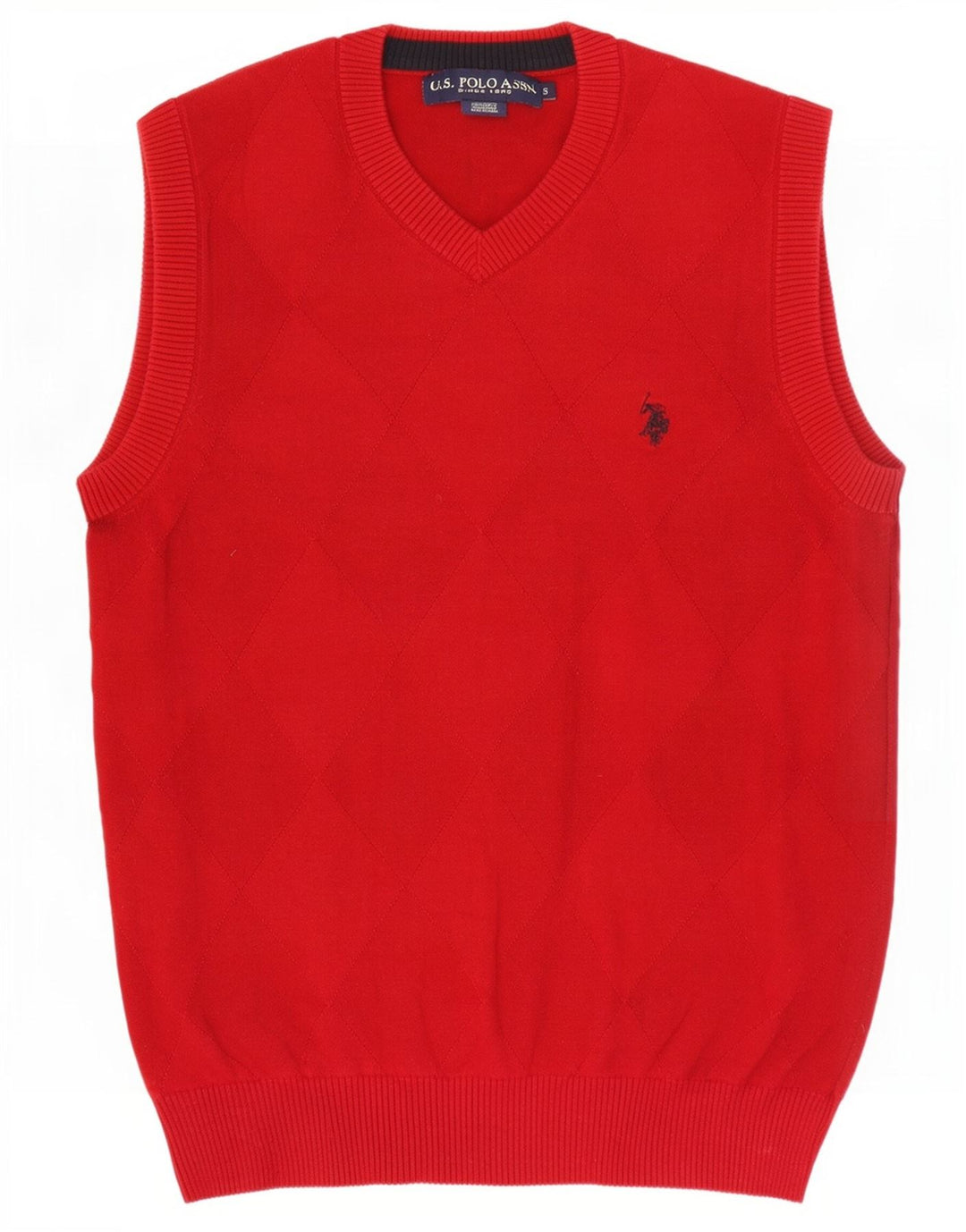 U.S. Polo Assn. Herren-Tanktop aus Baumwolle, Größe S, Rot