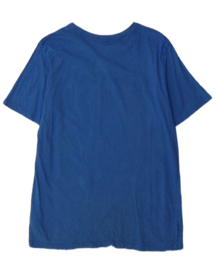 Adidas Herren Grafik T-Shirt Top Große blaue Baumwolle
