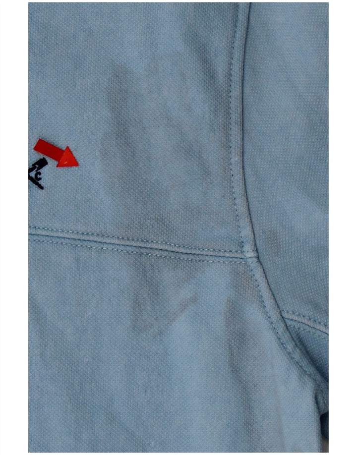 Crew Clothing Herren-Sweatshirt mit Reißverschluss am Hals, mittelblaue Baumwolle