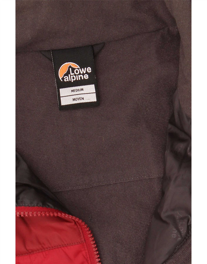 Lowe Alpine Wattierte Herrenjacke UK 38 Mittelrotes Colourblock-Nylon