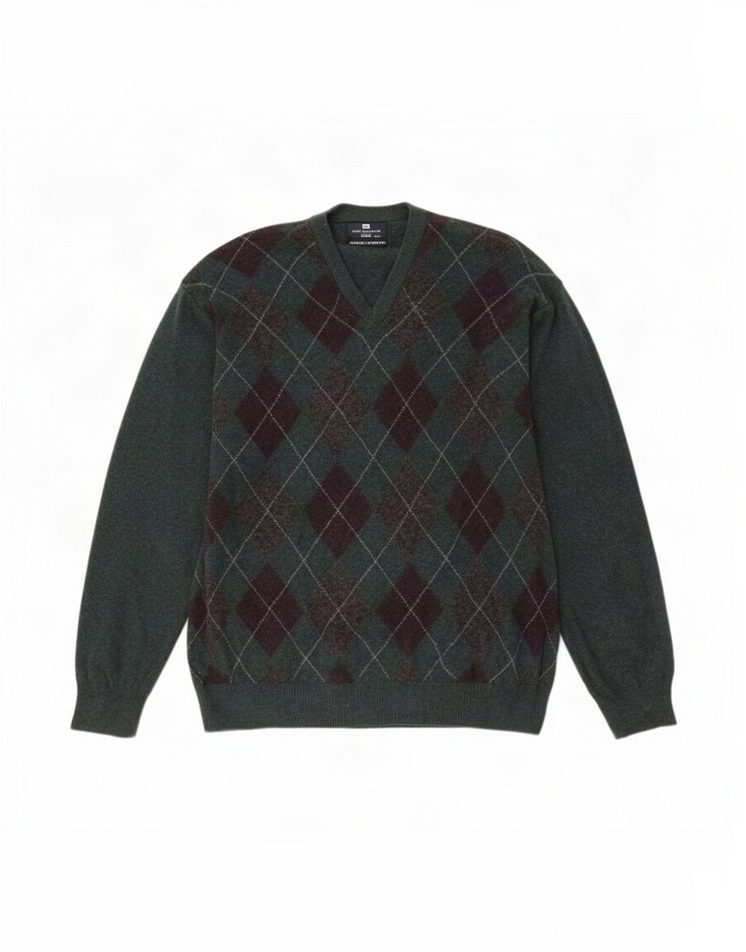 Marks & Spencer Herren Blue Harbor V-Ausschnitt Pullover Pullover 2XL Grün