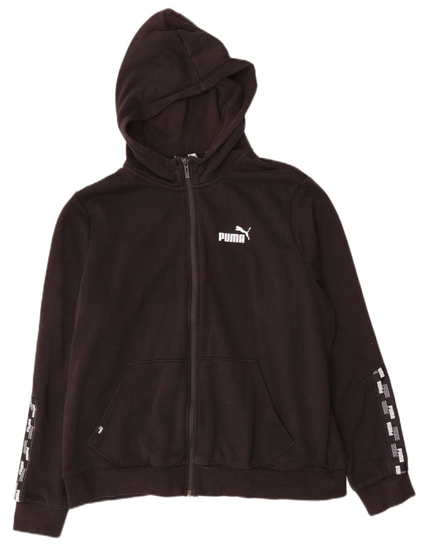 Puma Womens Graphic Zip Hoodie Pullover UK 18 XL Schwarz Baumwolle