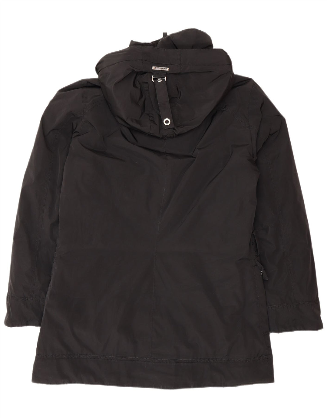 Cape Horn Herren-Windbreaker-Mantel mit Kapuze, Größe 48, mittelschwarzes Polyester