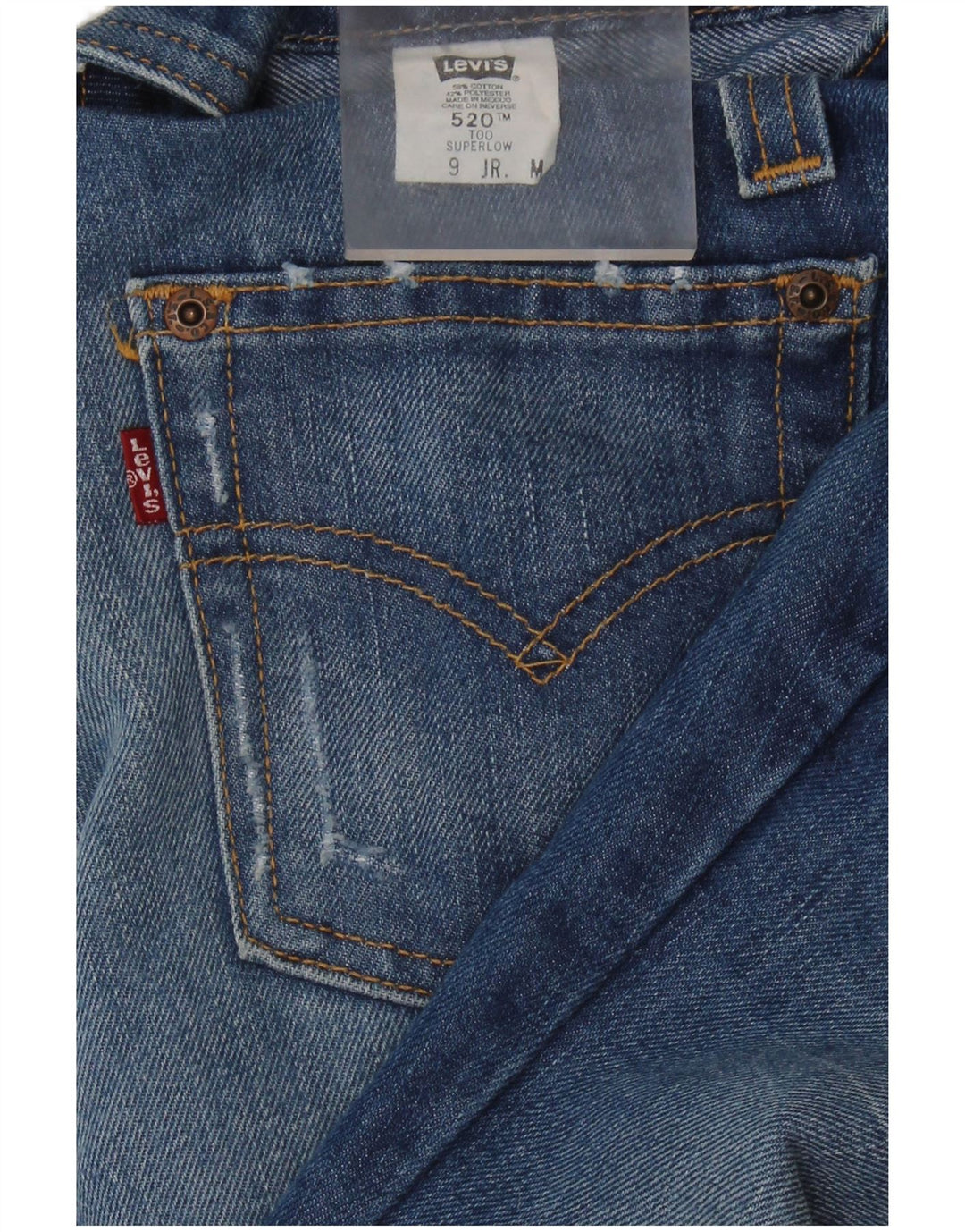LEVI'S Damen 520 Super Low Bootcut Jeans Medium W30 L33 Blaue Baumwolle