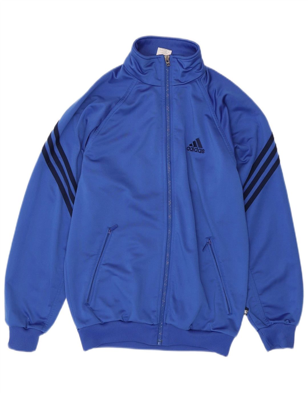 ADIDAS Jungen-Trainingsanzug, Top-Jacke, 13–14 Jahre, blaues Polyester