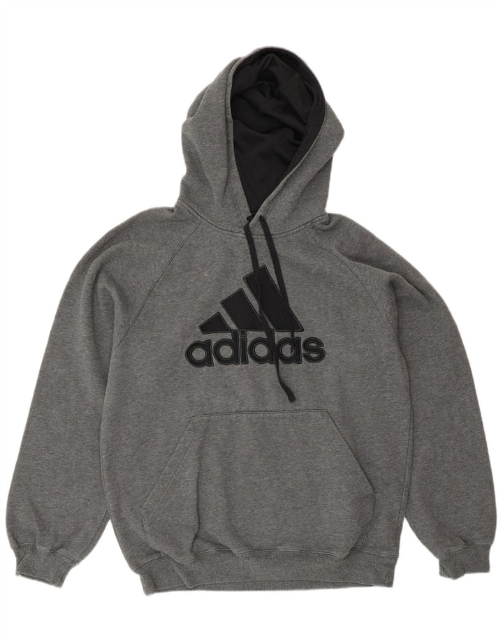 Adidas Herren Graphic Hoodie Pullover Kleine graue Baumwolle