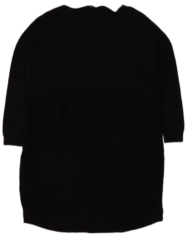 French Connection Damen-Pulloverkleid mit 3/4-Ärmeln, Größe L, Schwarz, Klassisch