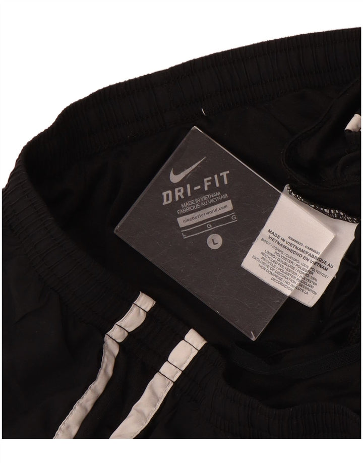 Nike Damen Dri Fit Sport Shorts UK 16 Large Schwarz Polyester