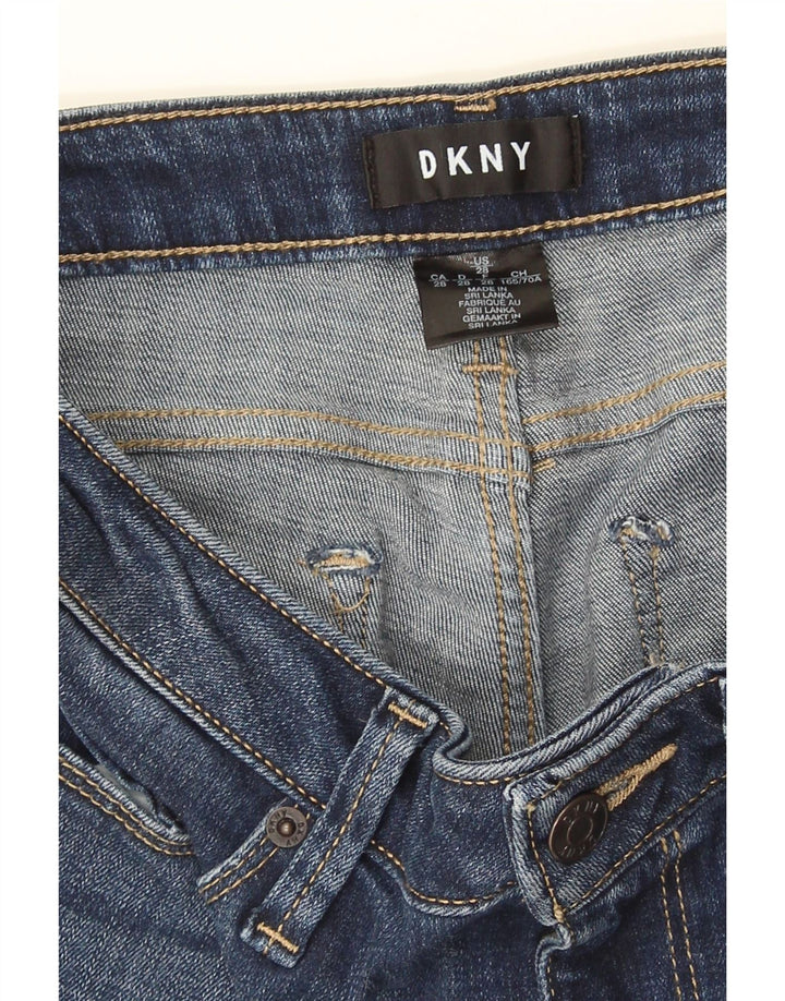 Dkny Damen Skinny Jeans W28 L28 Blau