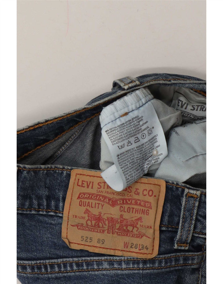 Levi's Damen 525 Flared Jeans W28 L34 Blaue Baumwolle