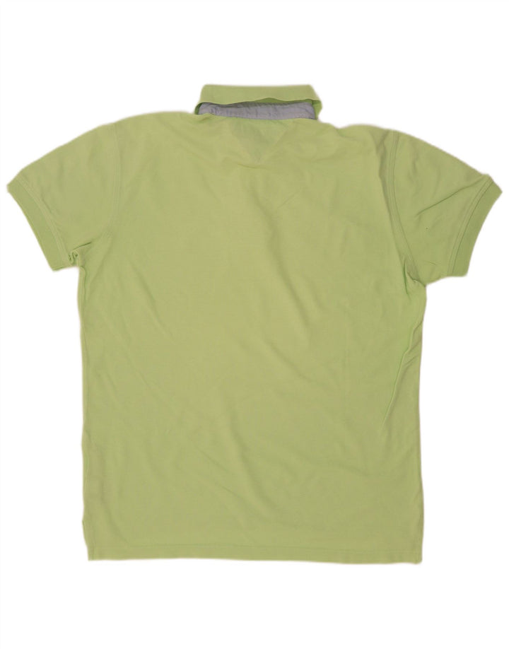 Tommy Hilfiger Herren-Poloshirt aus mittelgrüner Baumwolle
