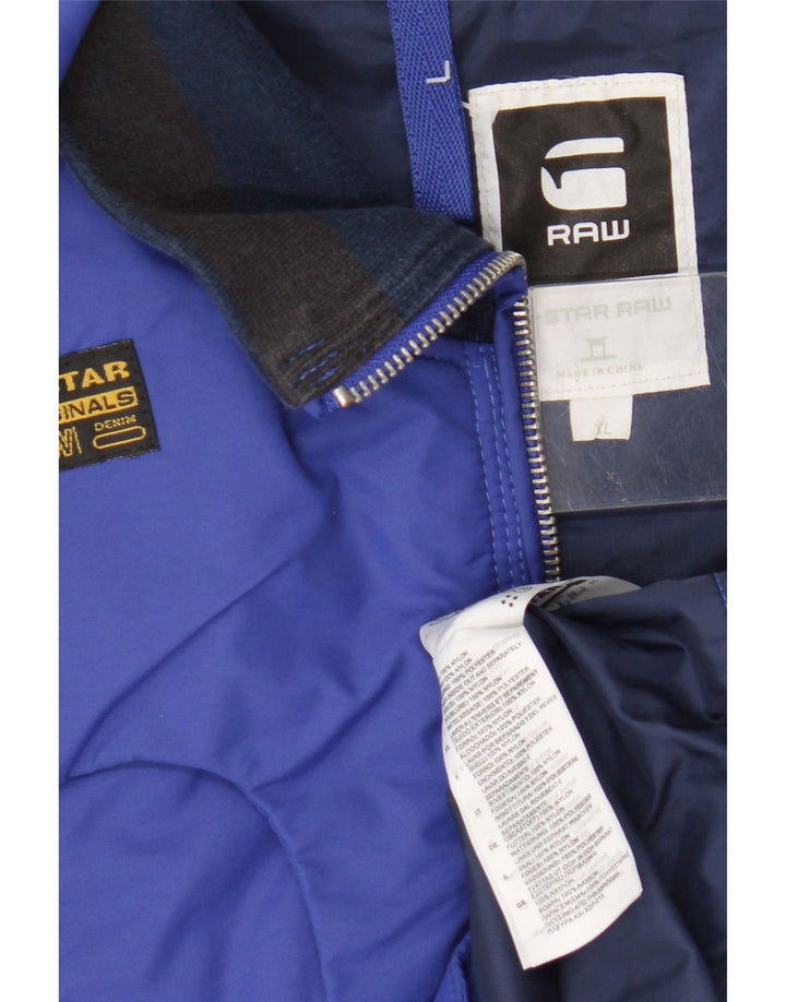 G-Star Herren Windjacke UK 42 XL Blaues Nylon