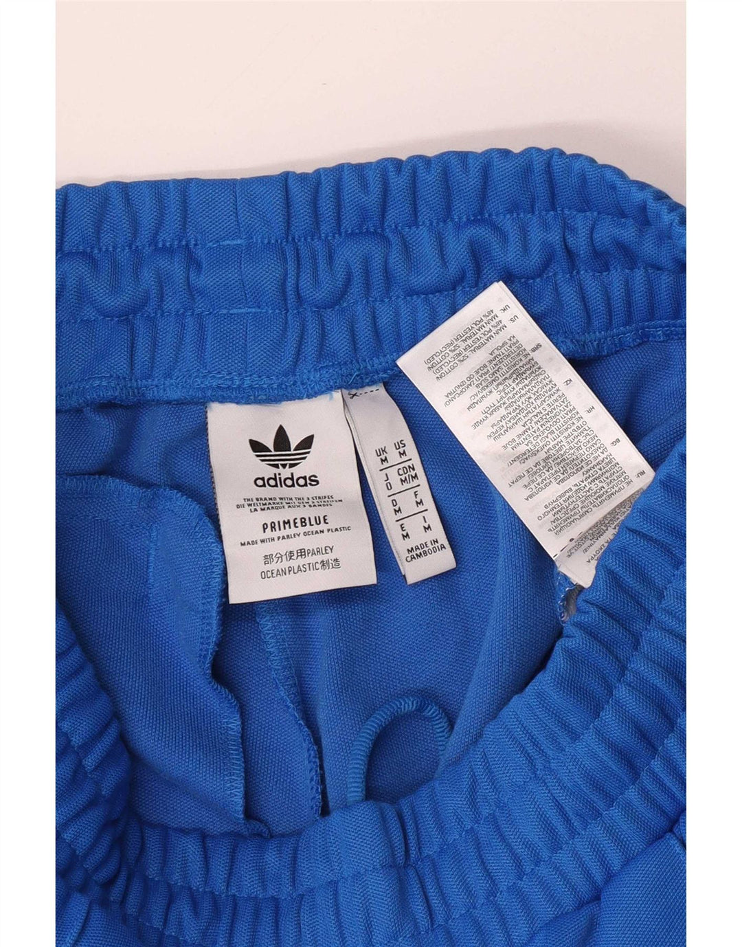 Adidas Herren-Trainingshose aus mittelblauer Baumwolle