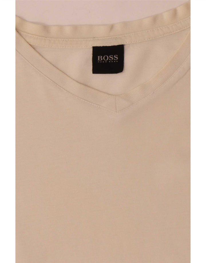 Hugo Boss Herren T-Shirt Top XL Weiße Baumwolle