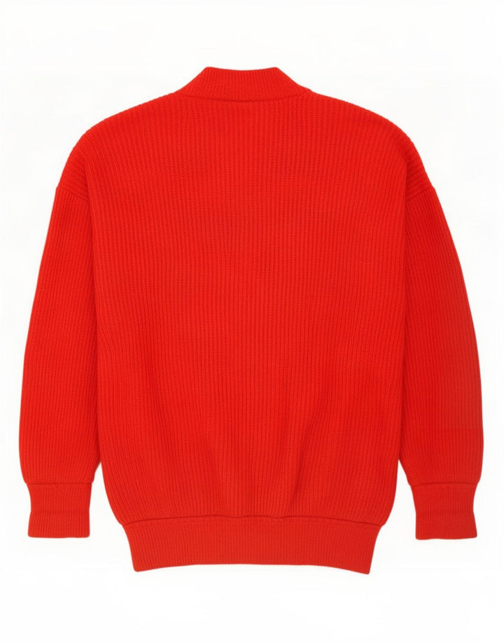 Highlander Herren-Strickjacke aus mittelorangem Kaschmir