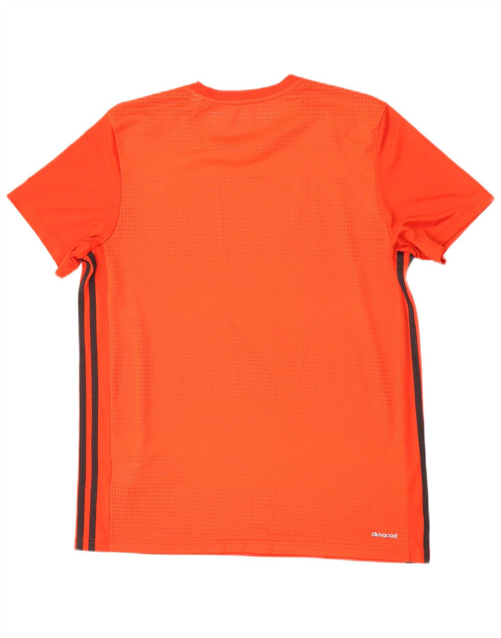 Adidas Herren Climacool T-Shirt Top Large Orange Polyester