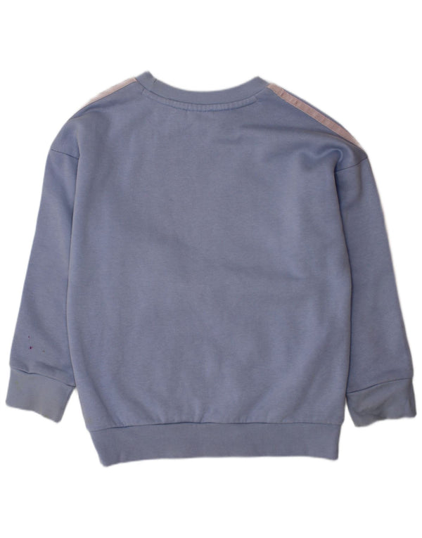 Adidas Mädchen Grafik-Sweatshirt-Pullover, 6–7 Jahre, blaue Baumwolle