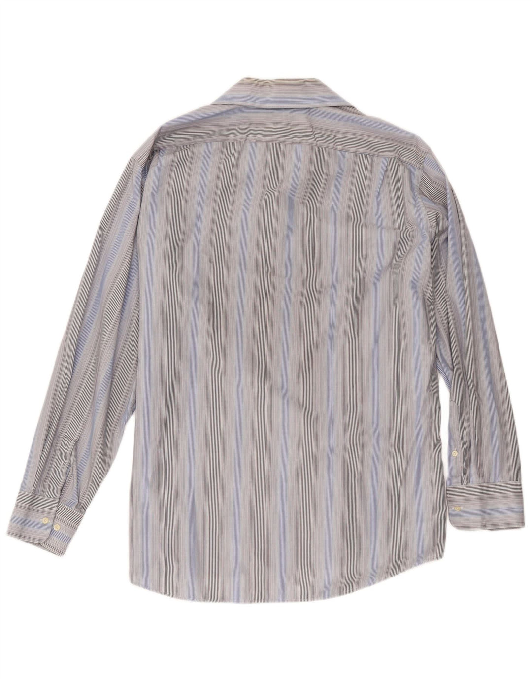 Lacoste Herrenhemd Größe 44 XL Blau gestreifte Baumwolle
