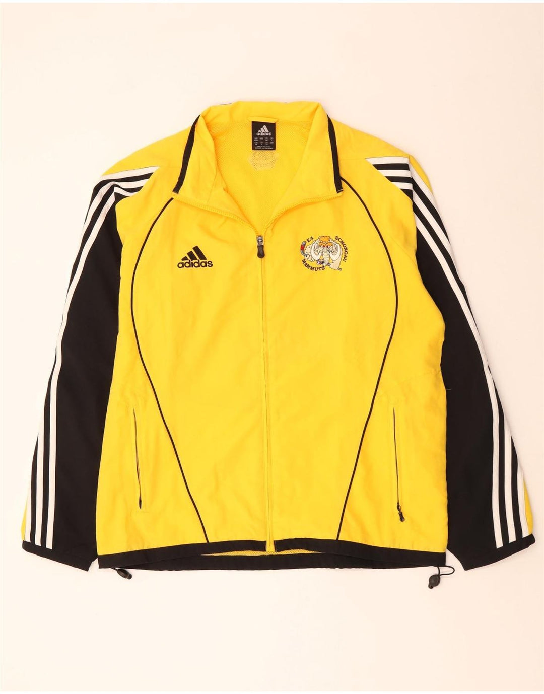 ADIDAS Herren-Trainingsanzug-Top-Jacke, UK 42/44, groß, gelb, Farbblock