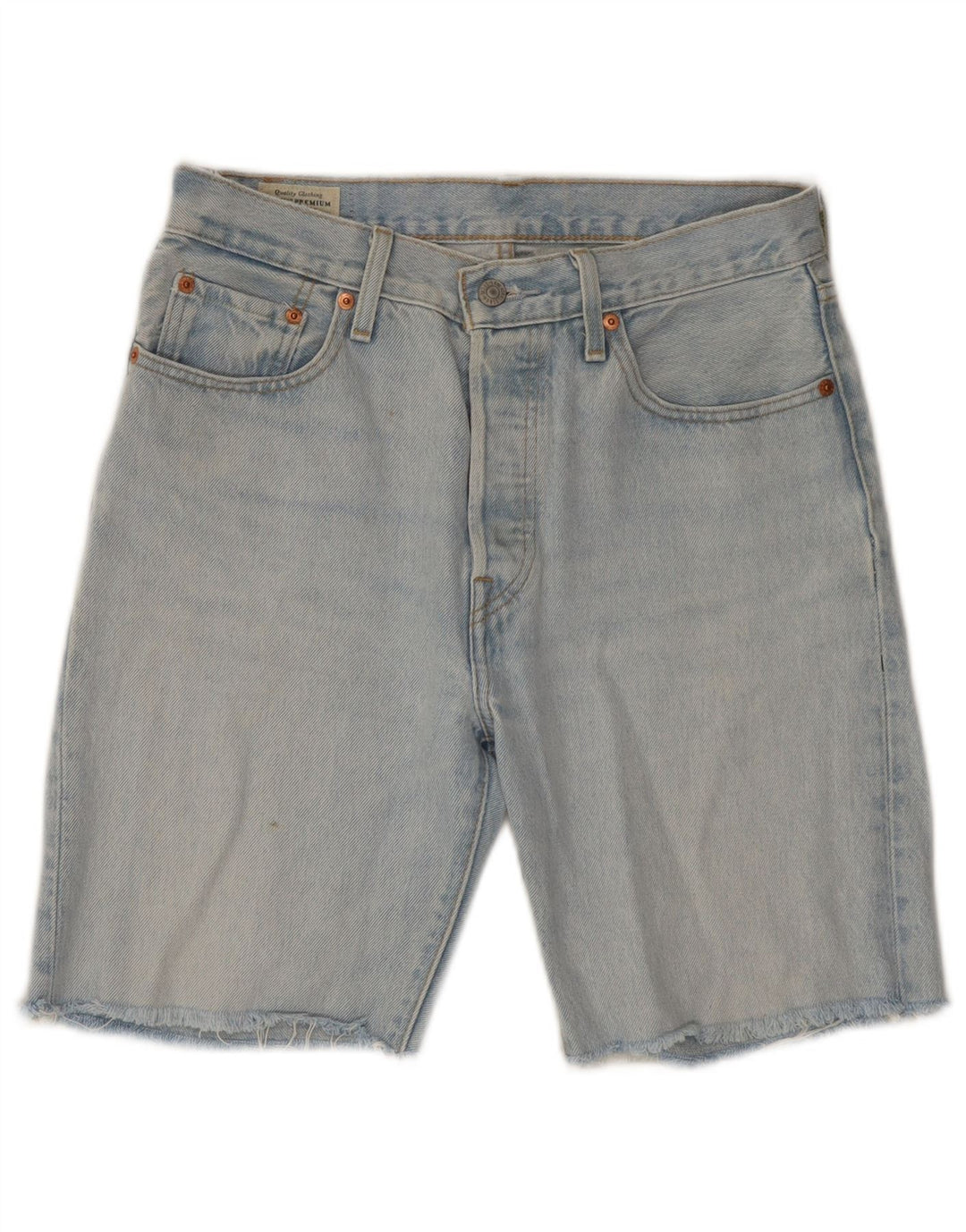LEVI'S Herren 501 Denim Shorts W28 Mittelblaue Baumwolle