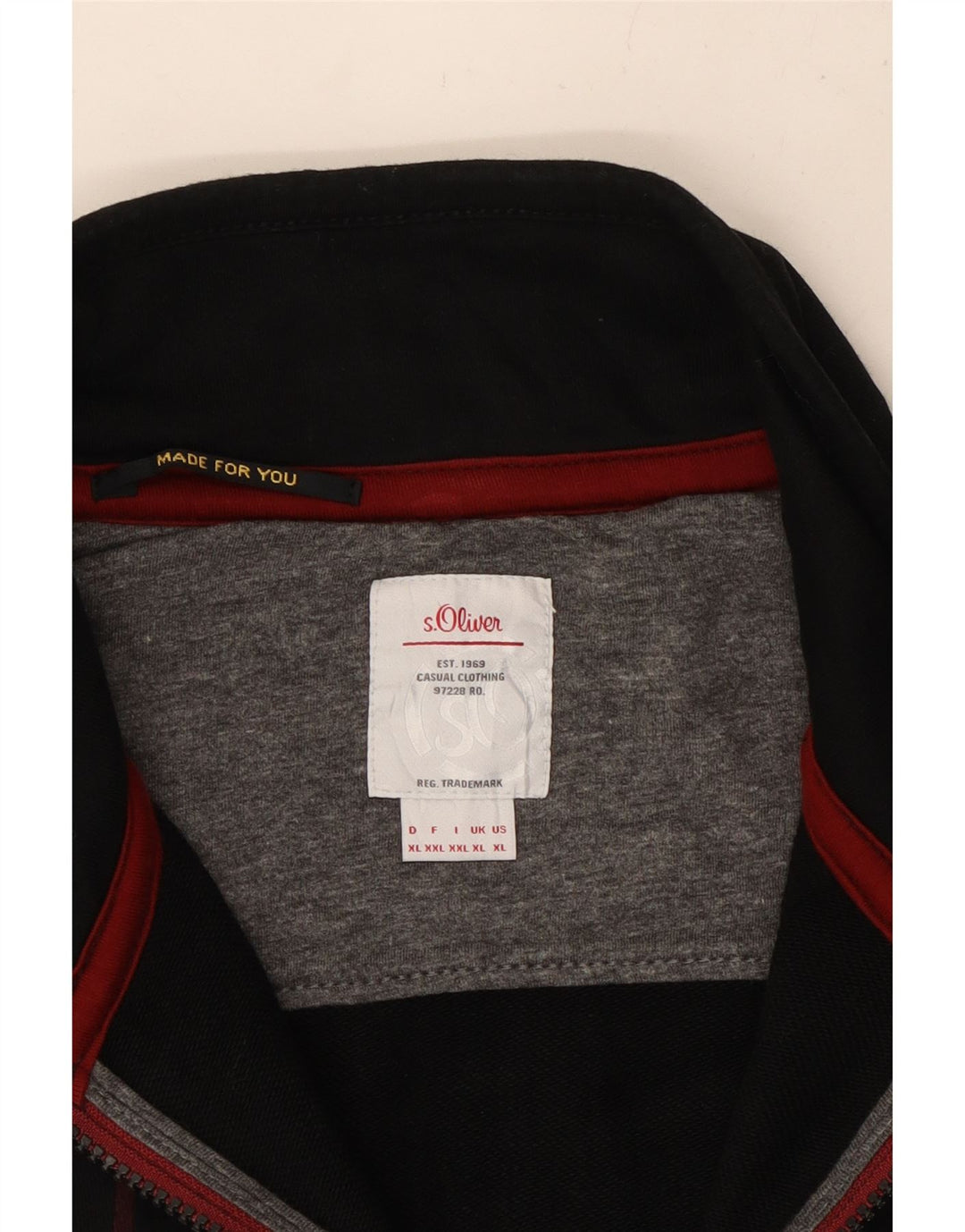 S.OLIVER Herren Graphic Trainingsanzug Top Jacke XL Schwarz