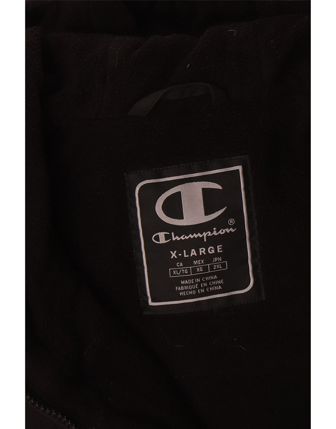 Champion Herren-Anorakjacke mit Kapuze, UK 42, XL, Schwarz, Polyamid