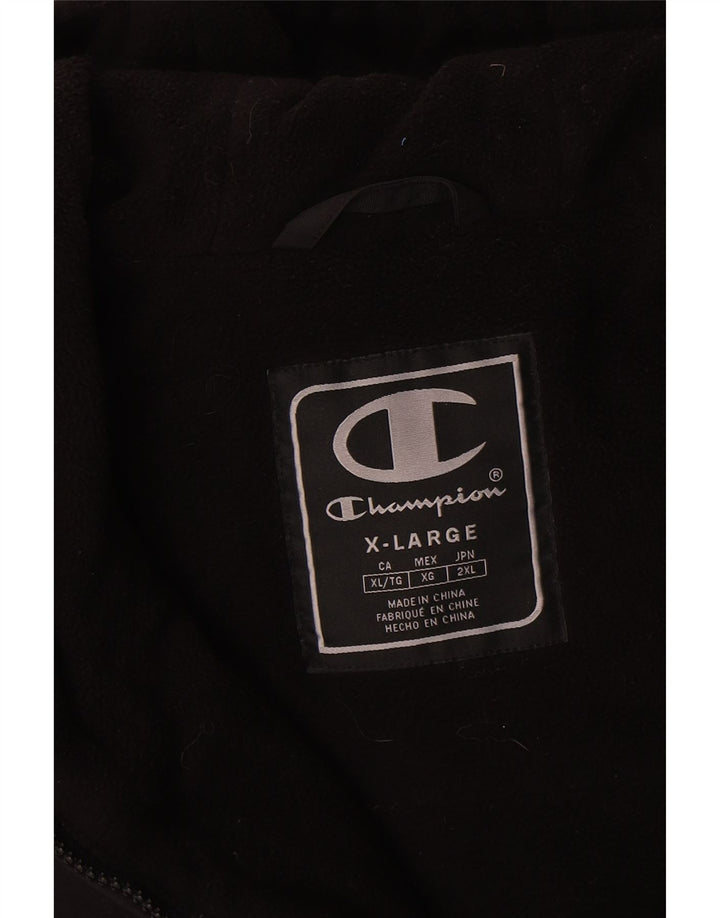 Champion Herren-Anorakjacke mit Kapuze, UK 42, XL, Schwarz, Polyamid