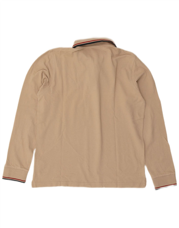 Lotto Herren-Langarm-Poloshirt aus mittelbeiger Baumwolle