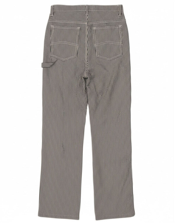 Armani Damen gerade Freizeithose W31 L29 Marineblau Nadelstreifen