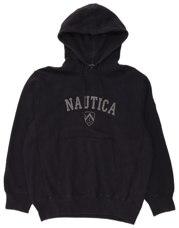 NAUTICA Herren-Kapuzenpullover mit Grafik, mittelmarineblaue Baumwolle